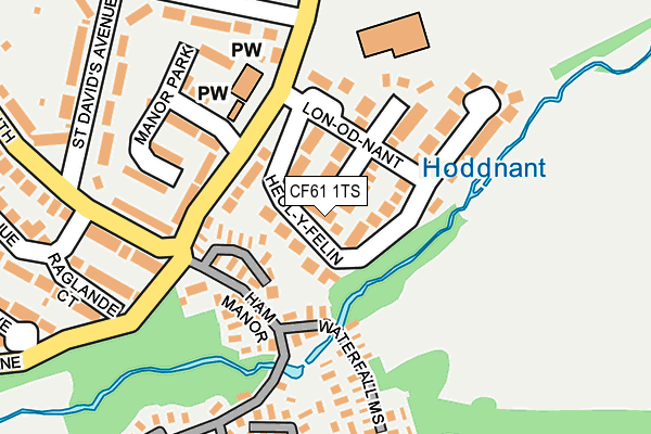 CF61 1TS map - OS OpenMap – Local (Ordnance Survey)