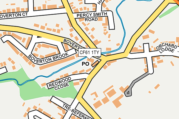 CF61 1TY map - OS OpenMap – Local (Ordnance Survey)