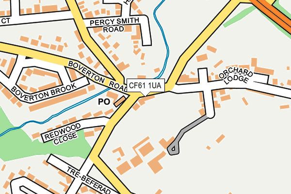 CF61 1UA map - OS OpenMap – Local (Ordnance Survey)