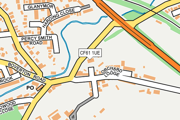 CF61 1UE map - OS OpenMap – Local (Ordnance Survey)