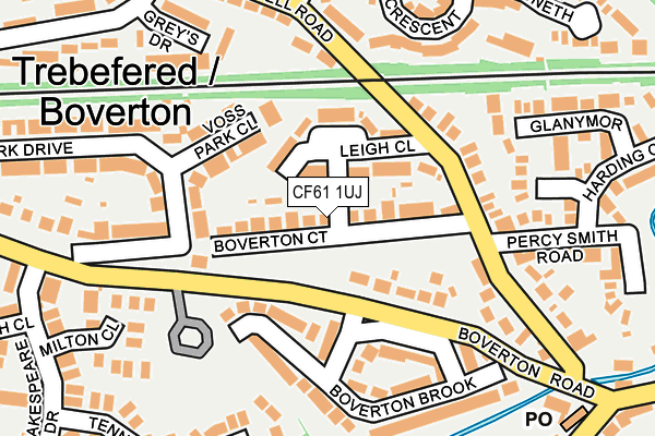 CF61 1UJ map - OS OpenMap – Local (Ordnance Survey)