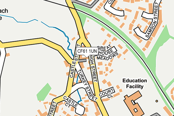 CF61 1UN map - OS OpenMap – Local (Ordnance Survey)