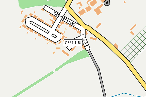 CF61 1UU map - OS OpenMap – Local (Ordnance Survey)