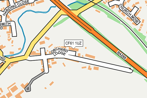 CF61 1UZ map - OS OpenMap – Local (Ordnance Survey)