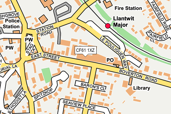 Map of LLANTWIT CAFE LTD at local scale