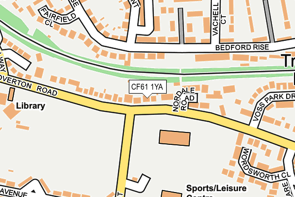 CF61 1YA map - OS OpenMap – Local (Ordnance Survey)