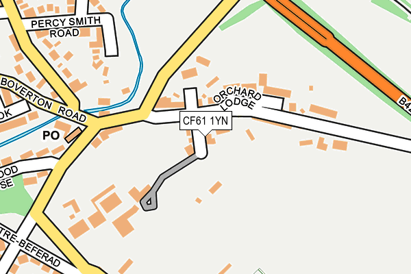 CF61 1YN map - OS OpenMap – Local (Ordnance Survey)