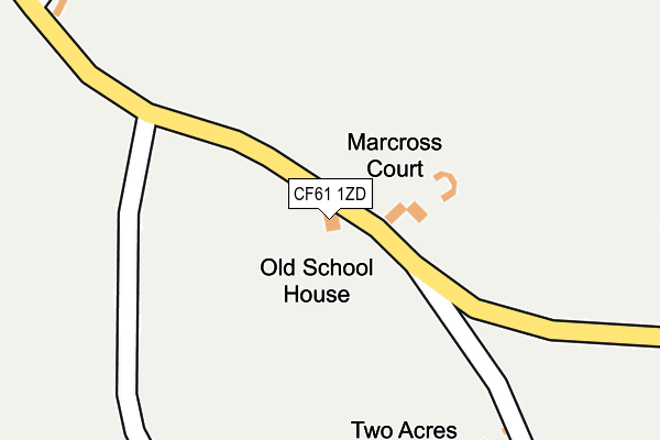 CF61 1ZD map - OS OpenMap – Local (Ordnance Survey)