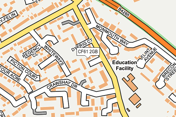 CF61 2GB map - OS OpenMap – Local (Ordnance Survey)