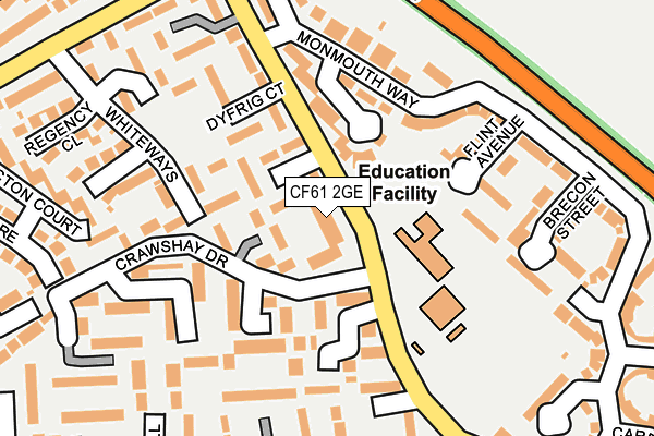 CF61 2GE map - OS OpenMap – Local (Ordnance Survey)