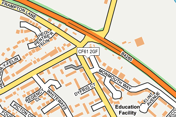 CF61 2GF map - OS OpenMap – Local (Ordnance Survey)
