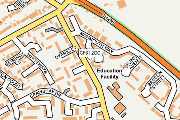 CF61 2GG map - OS OpenMap – Local (Ordnance Survey)