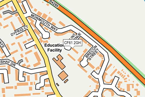CF61 2GH map - OS OpenMap – Local (Ordnance Survey)