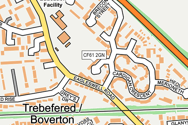 CF61 2GN map - OS OpenMap – Local (Ordnance Survey)