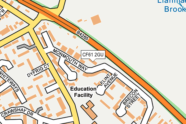 CF61 2GU map - OS OpenMap – Local (Ordnance Survey)