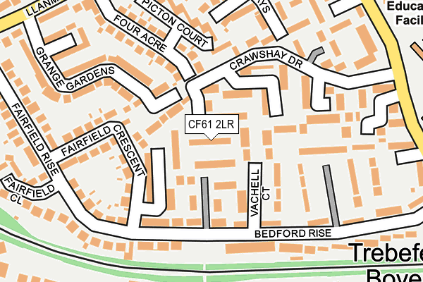 CF61 2LR map - OS OpenMap – Local (Ordnance Survey)