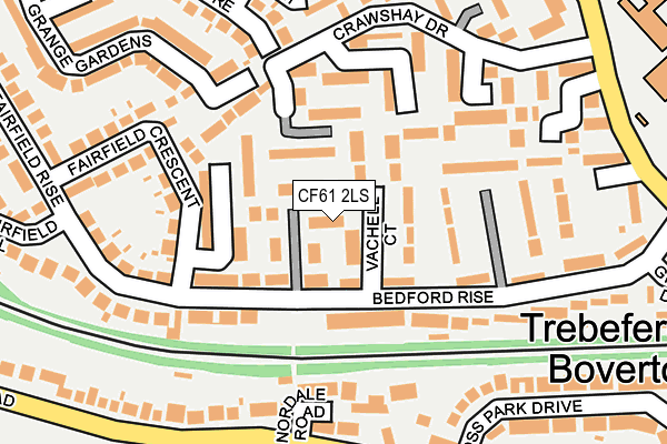 CF61 2LS map - OS OpenMap – Local (Ordnance Survey)