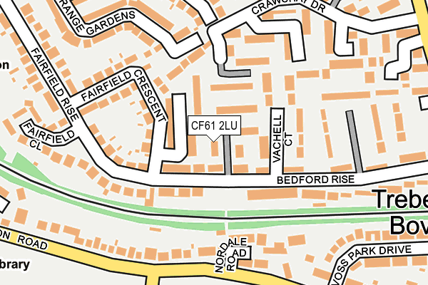 CF61 2LU map - OS OpenMap – Local (Ordnance Survey)