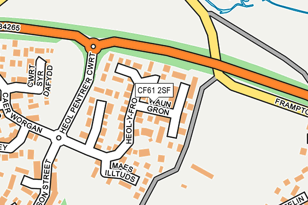 CF61 2SF map - OS OpenMap – Local (Ordnance Survey)