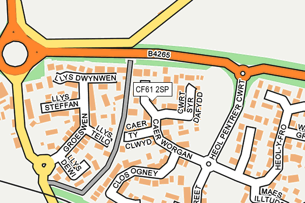 CF61 2SP map - OS OpenMap – Local (Ordnance Survey)