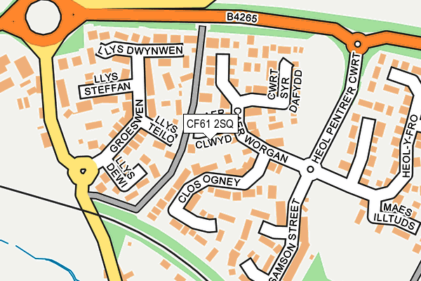 CF61 2SQ map - OS OpenMap – Local (Ordnance Survey)