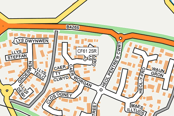 CF61 2SR map - OS OpenMap – Local (Ordnance Survey)