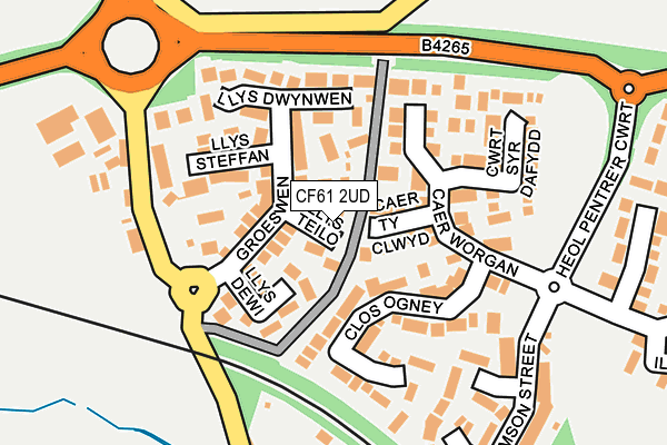 CF61 2UD map - OS OpenMap – Local (Ordnance Survey)