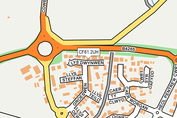 CF61 2UH map - OS OpenMap – Local (Ordnance Survey)