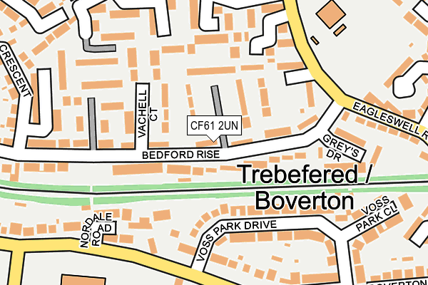 CF61 2UN map - OS OpenMap – Local (Ordnance Survey)