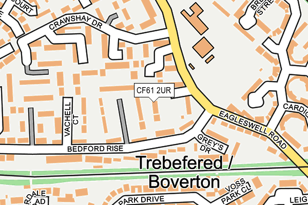 CF61 2UR map - OS OpenMap – Local (Ordnance Survey)