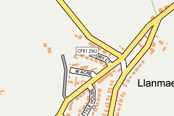 CF61 2WJ map - OS OpenMap – Local (Ordnance Survey)