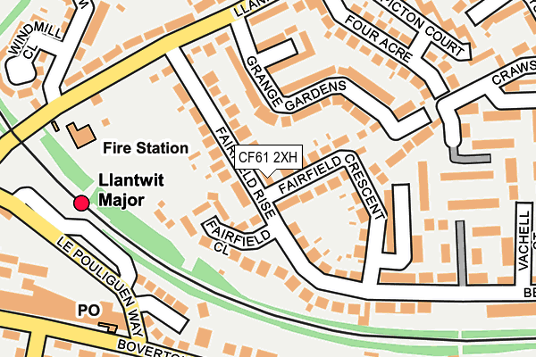 CF61 2XH map - OS OpenMap – Local (Ordnance Survey)