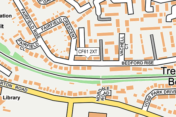 CF61 2XT map - OS OpenMap – Local (Ordnance Survey)