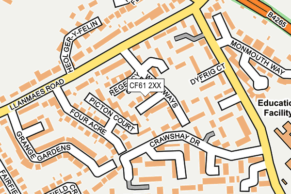 CF61 2XX map - OS OpenMap – Local (Ordnance Survey)