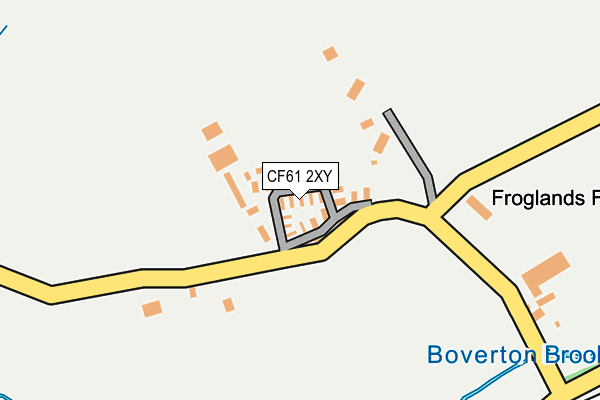 CF61 2XY map - OS OpenMap – Local (Ordnance Survey)