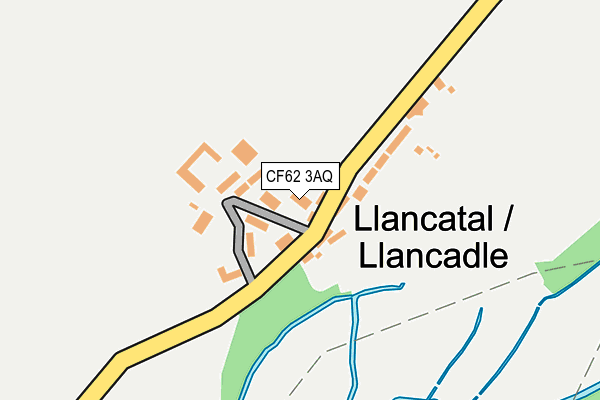 CF62 3AQ map - OS OpenMap – Local (Ordnance Survey)