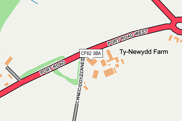 CF62 3BA map - OS OpenMap – Local (Ordnance Survey)