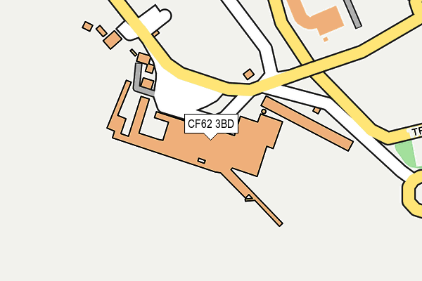 CF62 3BD map - OS OpenMap – Local (Ordnance Survey)