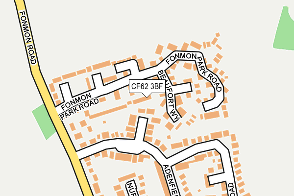 CF62 3BF map - OS OpenMap – Local (Ordnance Survey)