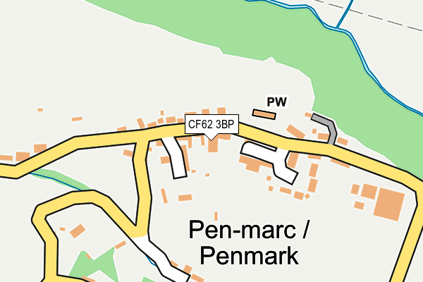 CF62 3BP map - OS OpenMap – Local (Ordnance Survey)