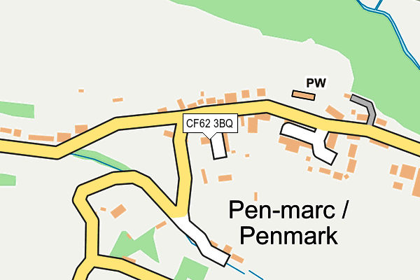 CF62 3BQ map - OS OpenMap – Local (Ordnance Survey)