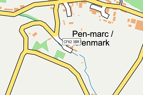 CF62 3BR map - OS OpenMap – Local (Ordnance Survey)