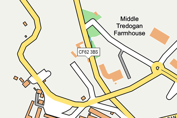 CF62 3BS map - OS OpenMap – Local (Ordnance Survey)