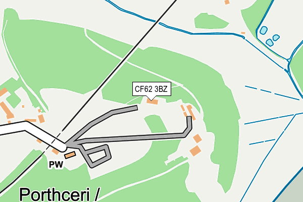 CF62 3BZ map - OS OpenMap – Local (Ordnance Survey)