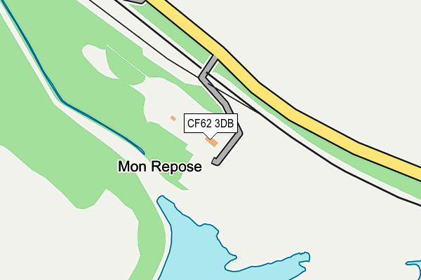 CF62 3DB map - OS OpenMap – Local (Ordnance Survey)