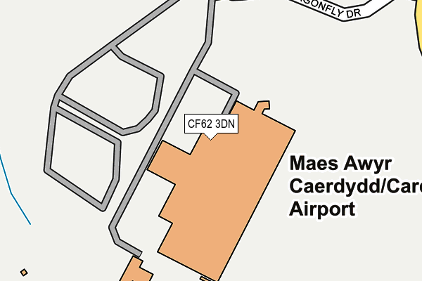 CF62 3DN map - OS OpenMap – Local (Ordnance Survey)