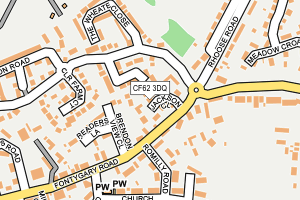 CF62 3DQ map - OS OpenMap – Local (Ordnance Survey)