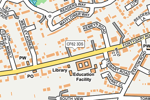 CF62 3DS map - OS OpenMap – Local (Ordnance Survey)