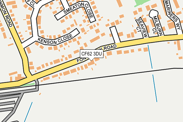 CF62 3DU map - OS OpenMap – Local (Ordnance Survey)