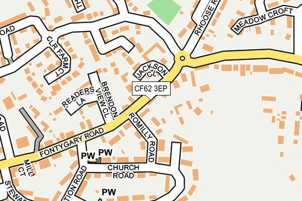 CF62 3EP map - OS OpenMap – Local (Ordnance Survey)